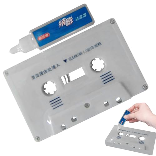 カセットテープ クリーナーテープヘッドクリーナー カセットテープクリーニングキットコンパクトケアキット ブームボックス 家庭用デッキレコーダー用 1