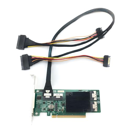 SFF8654 (8i) - 2SFF-8639 アダプターケーブル、ワークステーションアダプター用電源付き 31.5 インチ SFF8654 - SFF8639の特徴・詳細 画像