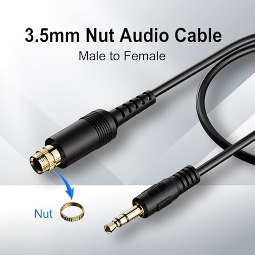 3.5 mm オス - メス延長ワイヤ 補助 3.5 mm オス - メス ロッキング ナット パネル マウント ケーブル アクセサリ ケーブルの特徴・詳細 画像