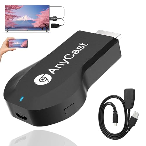 OULEKE HDMI ミラーキャスト [2026年高性能チップ搭載] Anycast ワイヤレス ミラーリング 4K/1080P対応 スマホ画面をテレビに映す YouTube視聴 簡単接続 モード切替不要 iPhone/Android/Windows/Mac OS対応 日本語取説書付き(ブラックC) 1