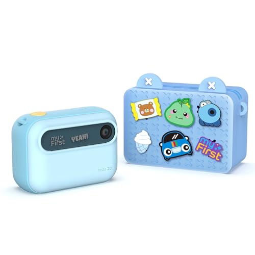 myFirst Camera Insta 20 - インスタントプリントデジタルカメラ 16MP写真付き 1080P、4-12歳の子供への誕生日プレゼント、自撮りレンズ、無制限印刷、マイクロSDカード (ブルー, コンプリートキット)の詳細・まとめ 画像