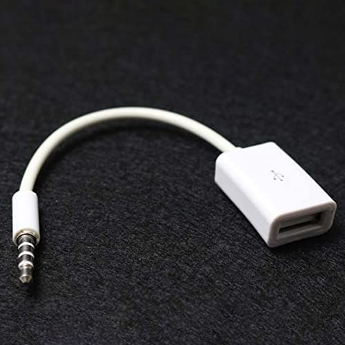 USB - 3.5mm ポートステレオアダプター、オス 3.5mm ステレオポート - USB メス充電ケーブルアダプターコード 車用の特徴・詳細 画像