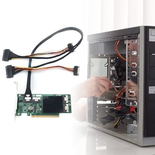 SFF8654 (8i) - 2SFF-8639 アダプターケーブル、ワークステーションアダプター用電源付き 31.5 インチ SFF8654 - SFF8639の詳細・まとめ 画像