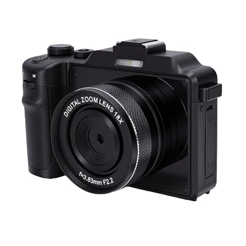 GOWENIC 8K 100MP デジタルビデオカメラ 18X ズーム WiFi 写真カメラ 旅行用デュアルレンズウェブ機能付きの外観・全体像 画像