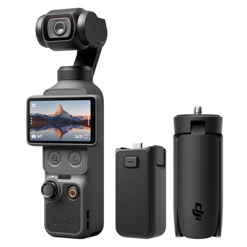 DJI Osmo Pocket 4 エッセンシャル コンボ + Osmo Pocket 4 バッテリーハンドル + Osmo ミニ三脚 ポケットジンバル Vlog カメラ 1インチCMOS & 4K/240fps 3軸手ブレ補正 2倍 ロスレスズーム 14ストップダイナミックレンジ 107 GB内蔵ストレージ ハンドル コンパクトデジカメ コンパクトデジタルカメラ 1