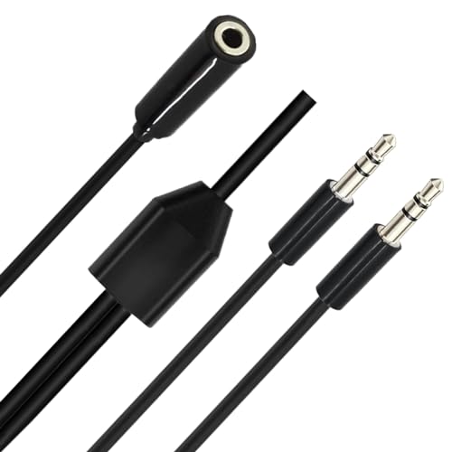2 in 1 3.5mm スプリッターヘッドフォンアダプター 3.5mm 1 オス/メス - 2 メス/オス ケーブル スプリッター 2 ポート ヘッドセット延長ヘッドフォンの特徴・詳細 画像
