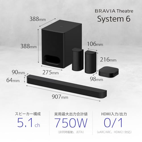 ソニー サウンドバー HT-S60 BRAVIA Theatre System 6の詳細・まとめ 画像