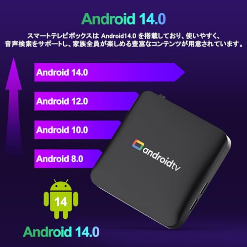 メディアプレーヤー TV ボックス スマート HD tv box 智能盒子 動画再生プレイヤー mp4プレーヤー sdカード テレビで再生 4K対応 3D メディア プレーヤー WiFi クアッドコア Android 14 4動画/音楽/写真/映像/画像mp4再生プレイヤー 本体+電源+HDMIケーブル+リモコン+取扱説明書 (2GB+8GB)の詳細・まとめ 画像
