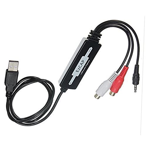 KOMBIUDA USB レコーダー USBカード カセットテープオーディオアダプター 音声変換 3.5mm R端子入力 パソコン録音対応 ログからデジタル変換 ソフト付属 レコードターンテーブル用の特徴・詳細 画像