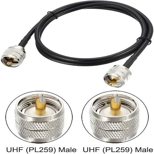 PL259 UHF オス PL259 UHF オスケーブル延長 RG58 同軸ケーブルコネクタ圧着 RG58 50ohm 真鍮銅(1M)の特徴・詳細 画像