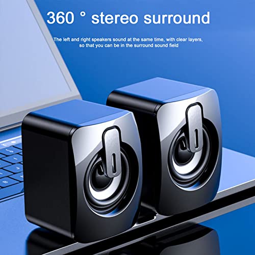 コンピュータスピーカー サウンドボックス ステレオ USB 3.5mm スピーカー RGB ライト付き デスクトップ ラップトップコンピューター用 ステレオスピーカーの特徴・詳細 画像