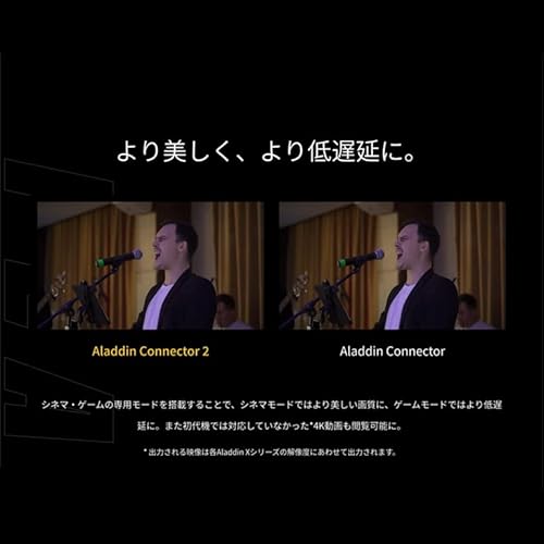 ワイヤレスHDMI AladdinX Connector 2 アラジン エックス コネクター2 第2世代 Wi-Fi6対応 単品 大画面 家庭用ゲーム機 パソコン ブルーレイレコーダー DVDの特徴・詳細 画像