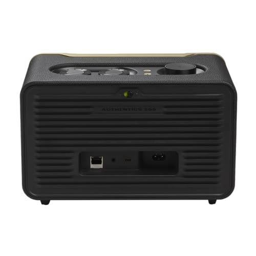 JBL AUTHENTICS 200 オーセンティックス 200 Wi-Fi Bluetoothスピーカー 自動音質補正機能搭載/3.5mm入力付き/バッテリー非搭載/プロサウンド ブラック JBLAUTH200BLKJNの特徴・詳細 画像