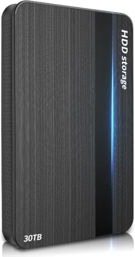 外付けHDD 30TB ポータブルハードディスク USB3.0/2.0対応 超薄型の外観・全体像 画像