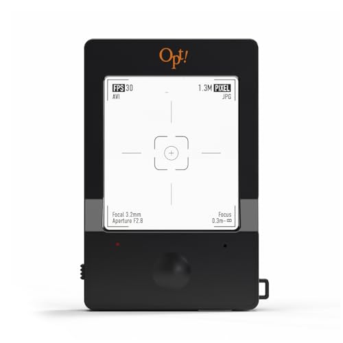 opt!InstantSnap インスタントスナップ デジタルカメラ トイカメラ 光学ファインダー搭載 レトロ アナログ風 小型 薄型 動画撮影 エフェクト microSD対応 Type-C充電 日本語取扱説明書 (ブラック)の外観・全体像 画像