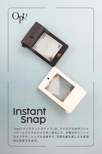 opt!InstantSnap インスタントスナップ デジタルカメラ トイカメラ 光学ファインダー搭載 レトロ アナログ風 小型 薄型 動画撮影 エフェクト microSD対応 Type-C充電 日本語取扱説明書 (ブラック)の詳細・まとめ 画像