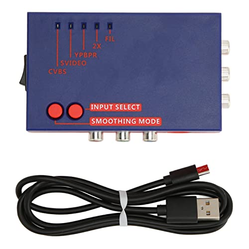 Vomeko RetroScaler2x コンバーター AV To HD - クラシック ゲーム コンソール HD コンバーター、古いコンソール用の AV To HDMI コンバーター、レトロ ゲーム ビデオ エンハンサーなど。(青)の外観・全体像 画像