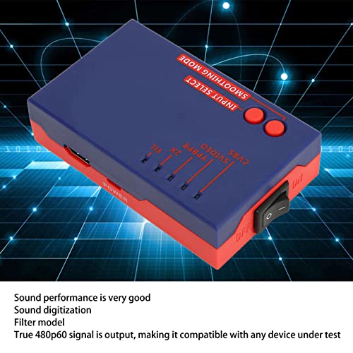 Vomeko RetroScaler2x コンバーター AV To HD - クラシック ゲーム コンソール HD コンバーター、古いコンソール用の AV To HDMI コンバーター、レトロ ゲーム ビデオ エンハンサーなど。(青)の特徴・詳細 画像