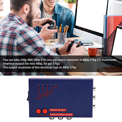 Vomeko RetroScaler2x コンバーター AV To HD - クラシック ゲーム コンソール HD コンバーター、古いコンソール用の AV To HDMI コンバーター、レトロ ゲーム ビデオ エンハンサーなど。(青)の詳細・まとめ 画像