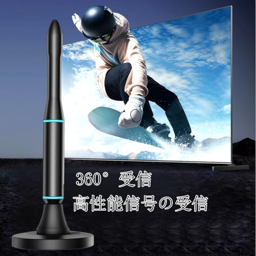 Nowoto 室内テレビアンテナ [2026アップグレード版·信号増強] 地デジアンテナ 最強500km受信 4K/8K対応 360度全方位 内蔵ブースター 高性能·高感度 弱電界地域に最適 USB給電 小型軽量 磁力 固定 日本語説明書付きの特徴・詳細 画像