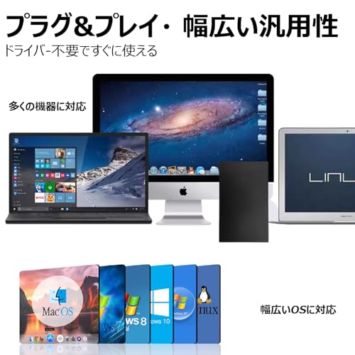 【Amazon.co.jp限定】【2年保証】外付けHDD 3.5インチ 外付けハードディスク 静音 PC/Win/Mac/テレビ録画/デスクトップ/ラップトップ適用 (2)容量:1TB)の特徴・詳細 画像