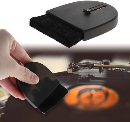 レコードクリーナー用品 静電気除去ブラシ レコードクリーニングブラシ LPレコードプレーヤークリーニングブラシターンテーブル LPビニールプレーヤーレコード用静電気除去帯電防止ほこり取り 除電ブラシダストブラシ 1