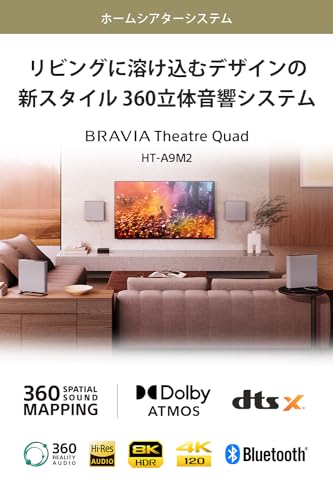 ソニー(SONY) ホームシアターシステム HT-A9M2 BRAVIA Theatre Quad【Dolby Atmos・DTS:X対応/360立体音響/16スピーカーユニット搭載/テレビ用/壁掛け/HDMI 2.1ケーブル付属/eARC/Bluetooth対応】の詳細・まとめ 画像
