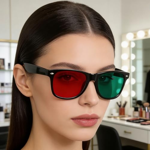 [Yavoluy] 3dメガネ レッド グリーン メガネ 3D立体 アナグリフ 樹脂 快適なフィット感 TV 映画 DVD ゲーム用 弱視 外斜視 トレーニング 眼鏡用 男女兼用の特徴・詳細 画像