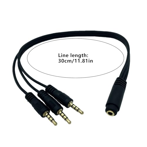 3.5mm TRS メス - 3x3.5mm オス ステレオ スプリッター ケーブルの特徴・詳細 画像