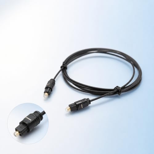 光デジタルケーブル 約2m 角型コネクタ to 角型コネクタ Toslink対応 ブラック テレビ サウンドバー スピーカー アンプ用の詳細・まとめ 画像