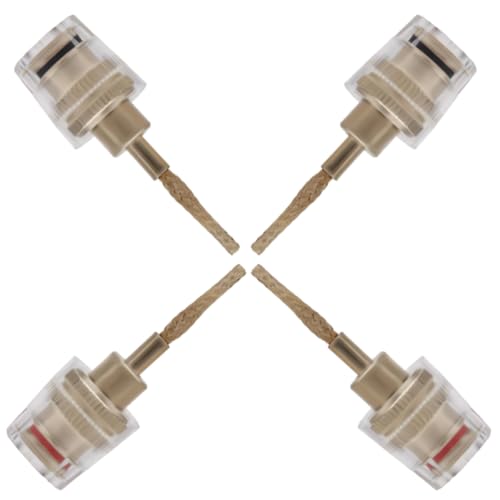 NEUROVEX バナナプラグ変換コネクタ 4個セット 編組撚線 高伝導性 メッキ端子 安定接続 スピーカー アンプ用 (タイプB) 1