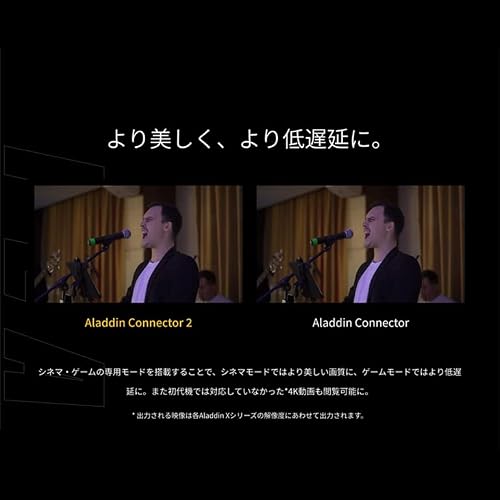ワイヤレスHDMI AladdinX Connector 2 アラジン エックス コネクター2 第2世代 Wi-Fi6対応 単品 大画面 家庭用ゲーム機 パソコン ブルーレイレコーダー DVDの特徴・詳細 画像