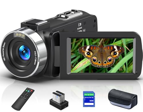 ビデオカメラ 8K HDMI出力WIFI機能YouTubeカメラ 3インチタッチモニター IRナイトビジョン機能6400万画素18倍デジタルズームvloggingカメラ2.4Gリモコン予備バッテリー32GBのSDカード付属日本語システム+説明書(ベシックセット)…の外観・全体像 画像