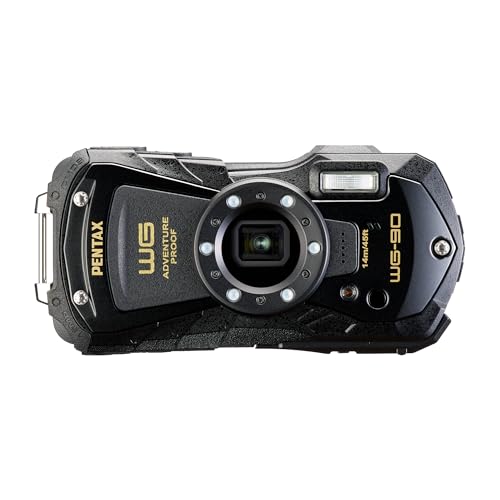PENTAX WG-90 ブラック 本格防水デジタルカメラ 14m防水 (連続2時間) 1.6m耐衝撃 防塵 -10℃耐寒 アウトドアで活躍するタフネスボディ CALSモード搭載で 現場記録など幅広いビジネスシーンで活躍 1